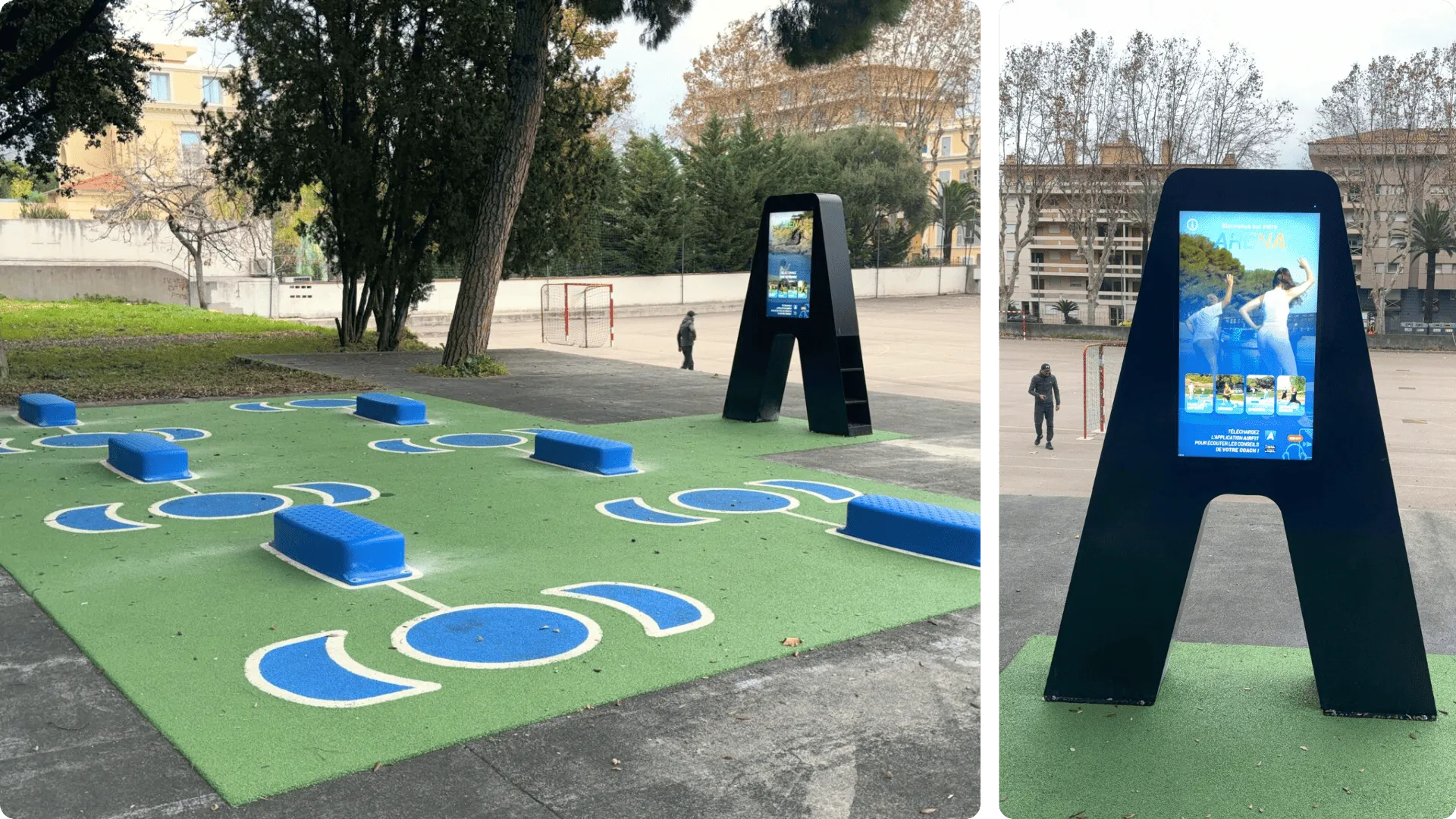 Photos de la deuxième aire de fitness à Menton