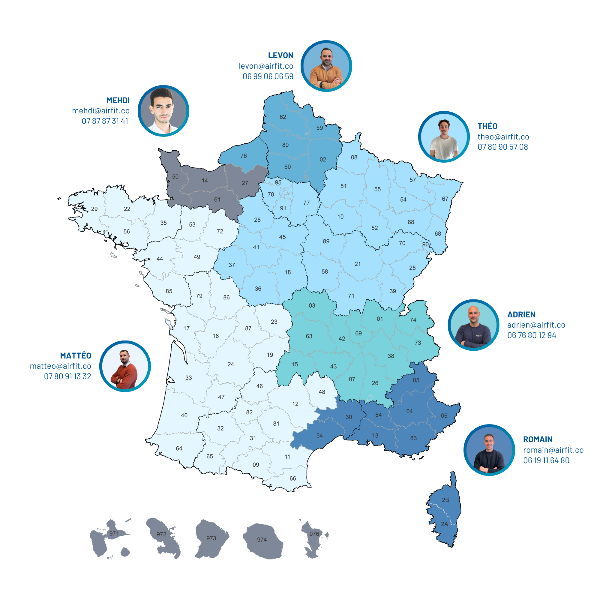 Carte des commerciaux de AirFit