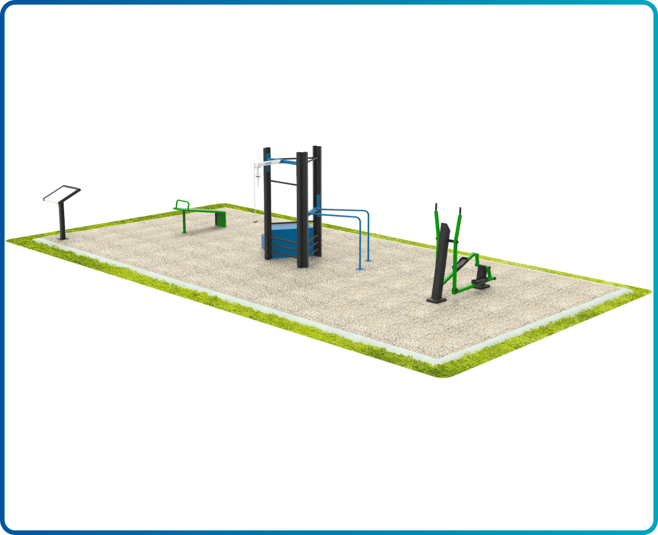 Simulation 3D du plateau sportif à 20 000€ TTC