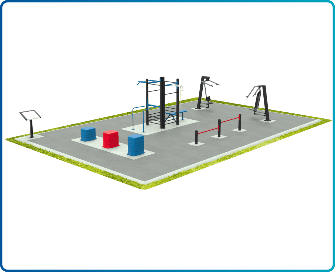 Simulation 3D du plateau sportif à 30 000€ TTC