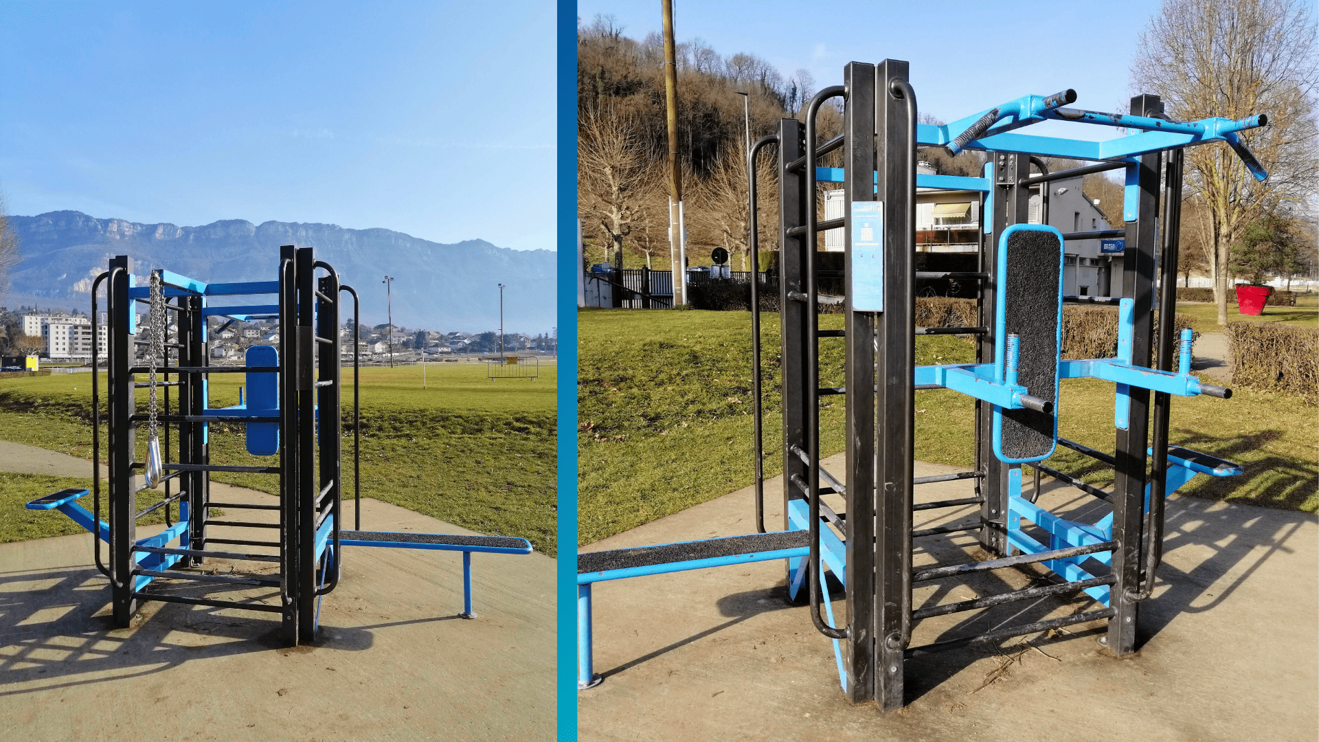 Travail de de coordination et d'équilibre sur les anneaux de motricité AirFit