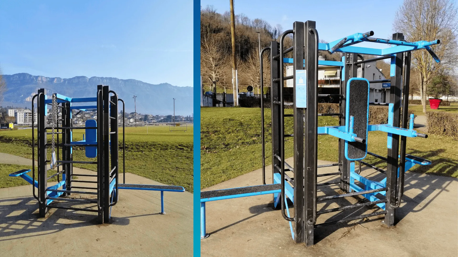 Travail de de coordination et d'équilibre sur les anneaux de motricité AirFit