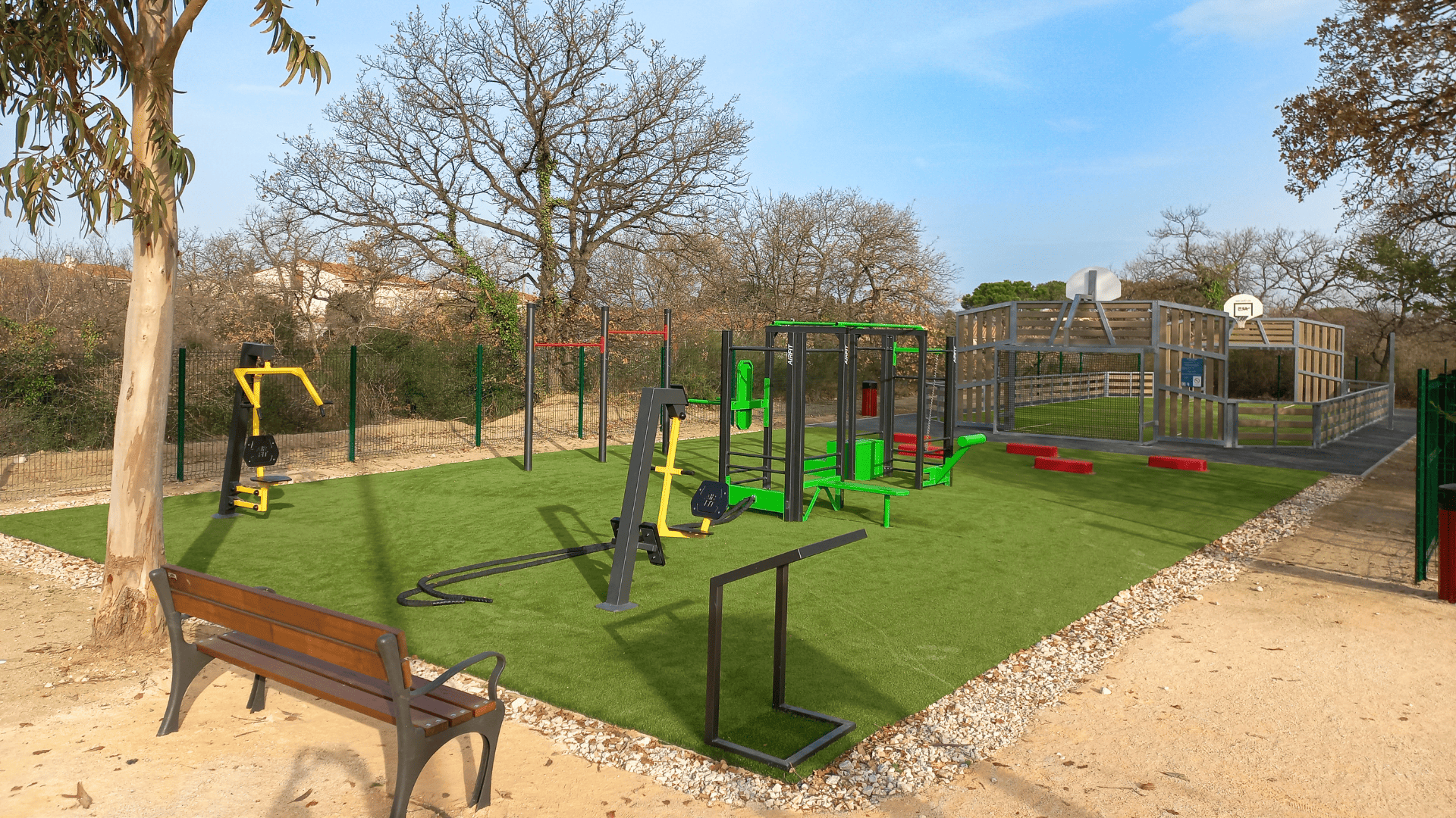 Aire de fitness installée à Burger King