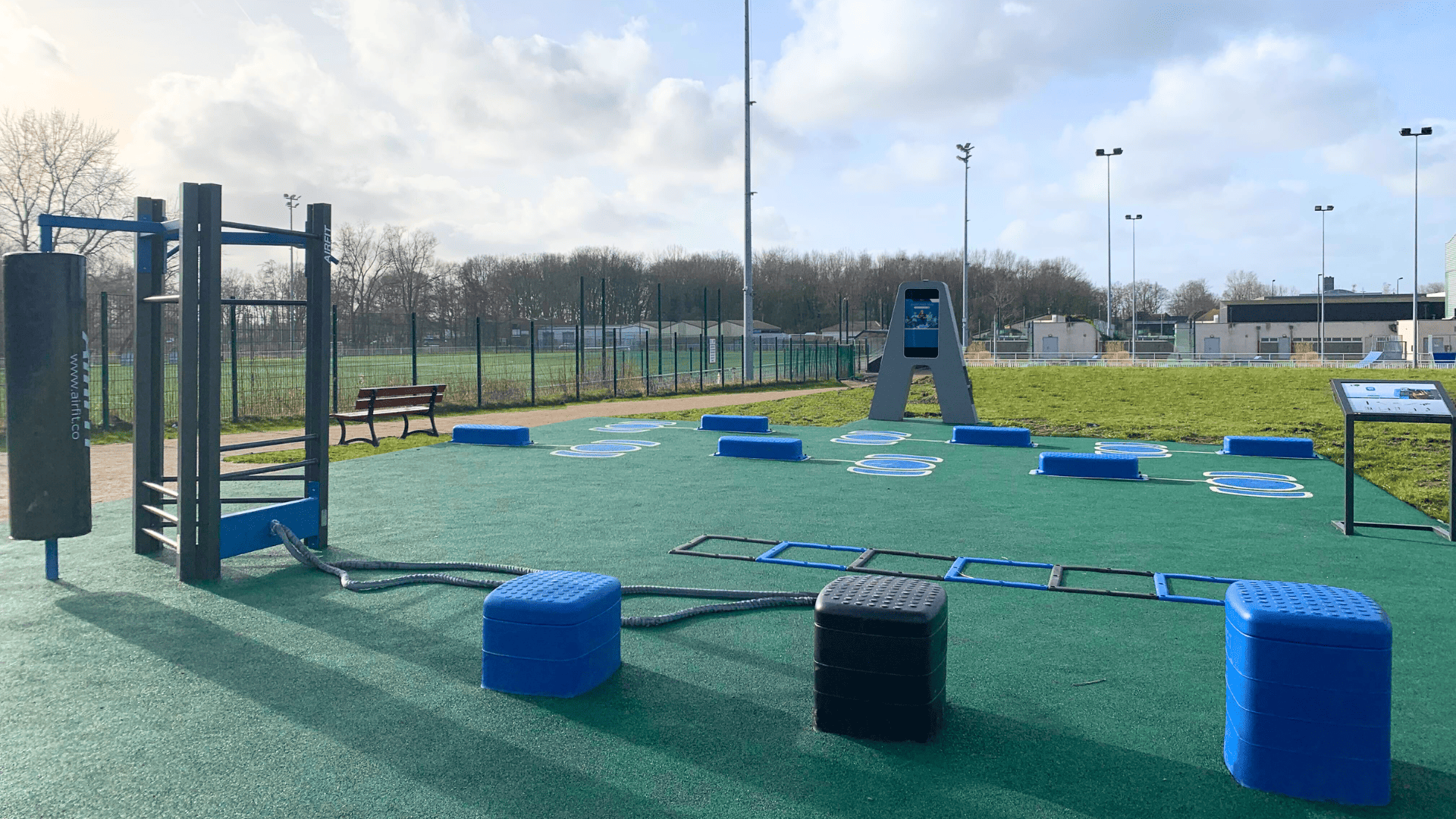 Aire de fitness installée à Burger King