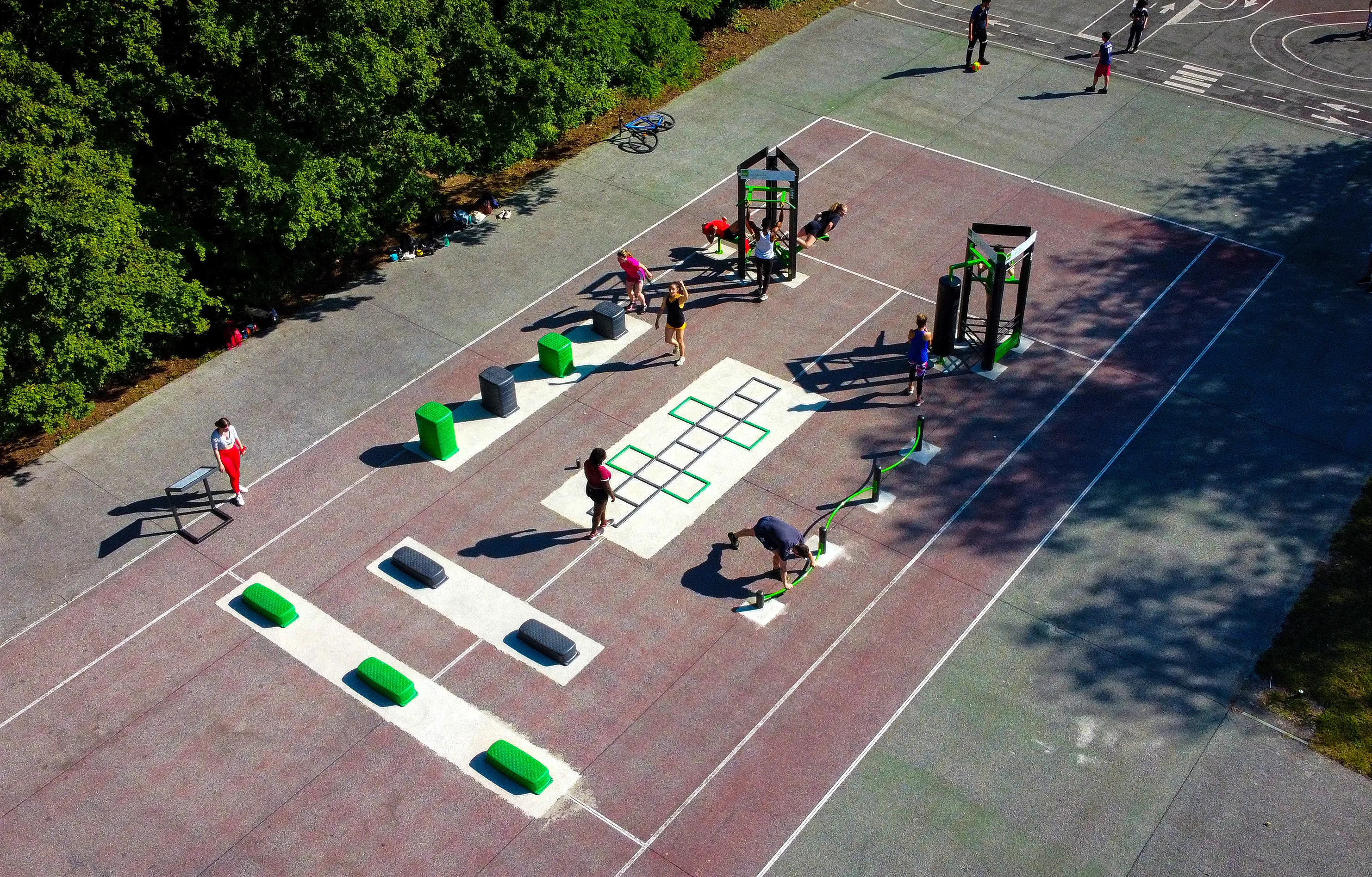 Aire de fitness installé par Airfit à Reims
