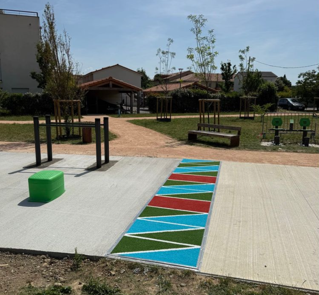 Couloir de vélocité de 5 m de l'aire de fitness AirFit de Labarthe-sur-Lèze