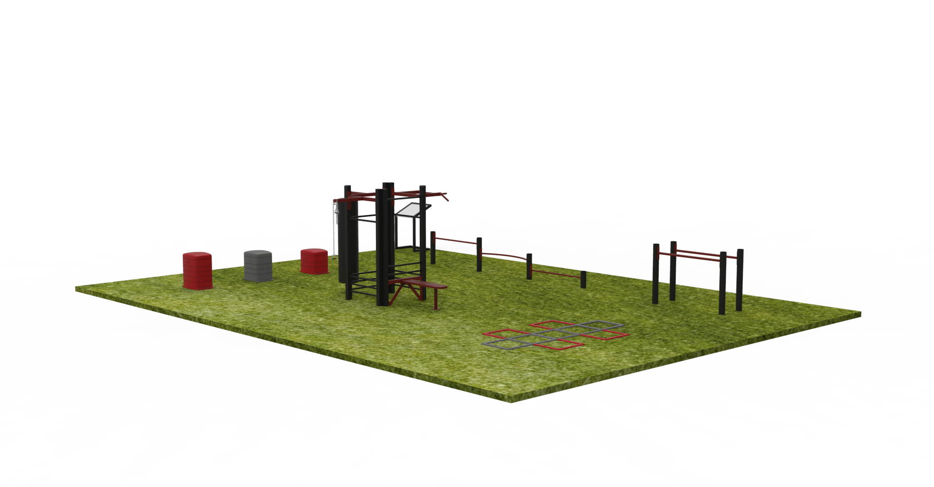 Modélisation 3D du plateau sportif AirFit projeté à Cuges-les-Pins