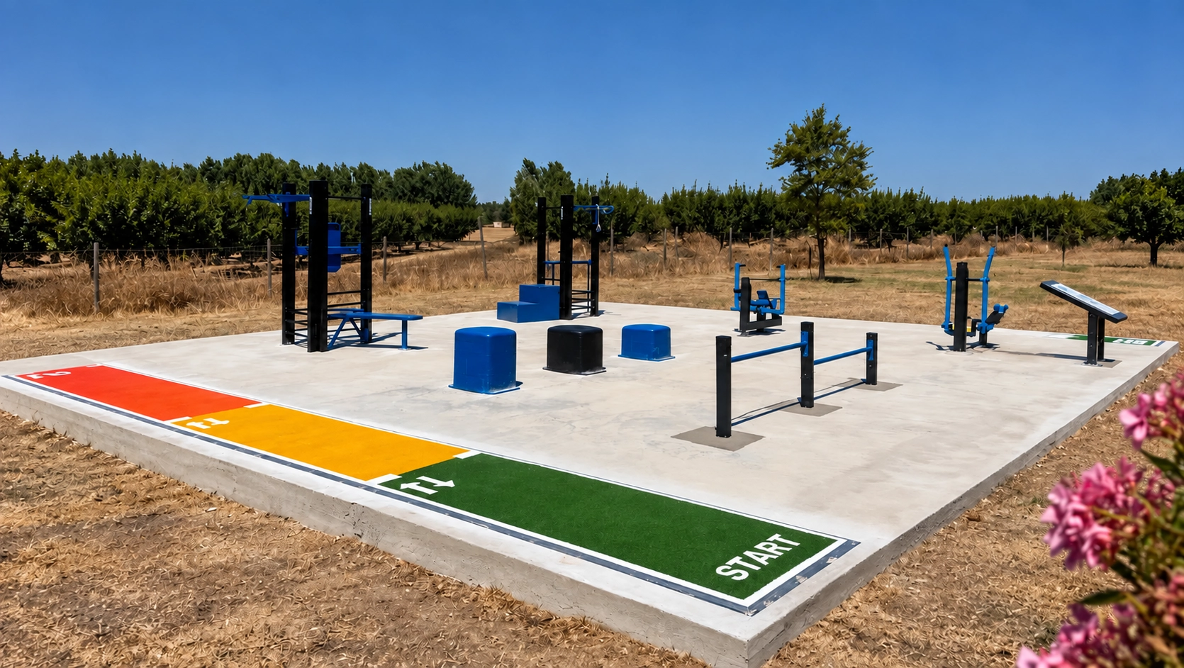 Parcours de santé AirFit terminé à Théza, Place de la Promenade