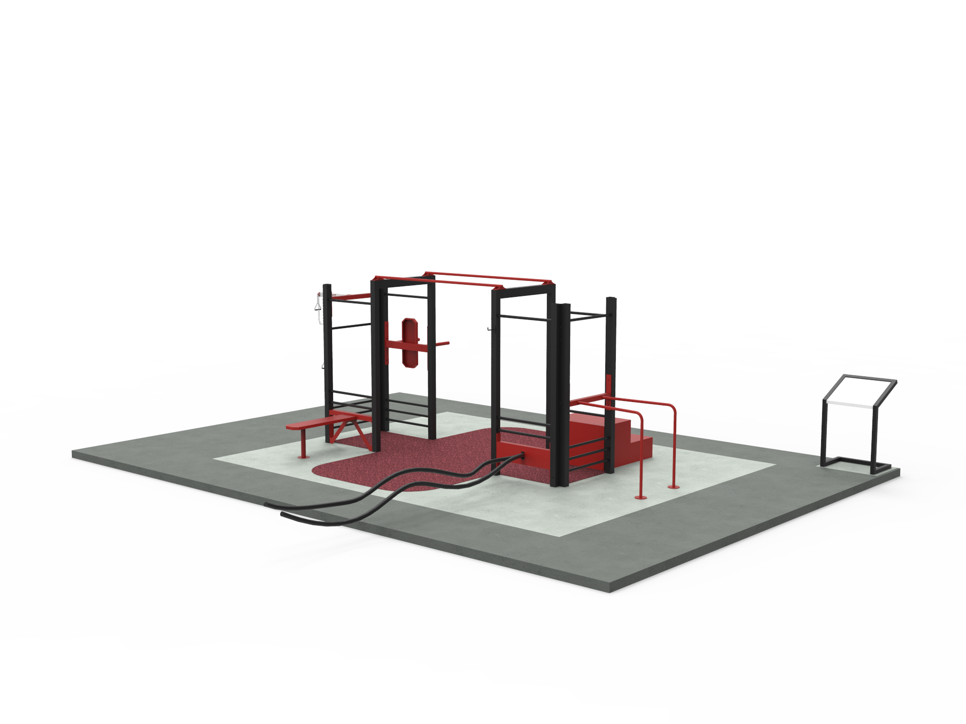 Modélisation 3D de la station Street-Fit AirFit projetée pour Criquebeuf-sur-Seine