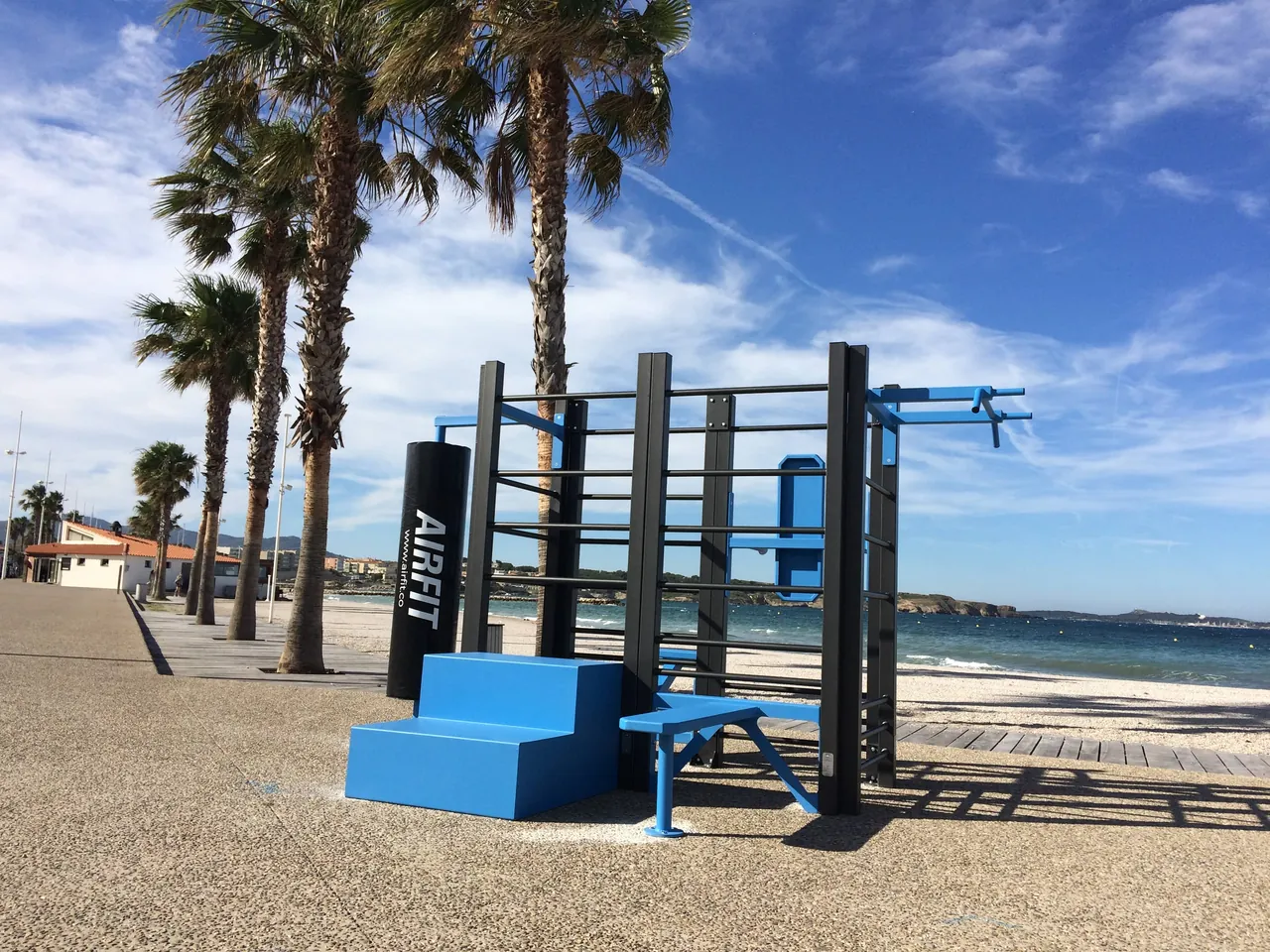 Photo de l'aire de Fitness sur la plage de Bonnegrace à Six-Fours-les-Plages