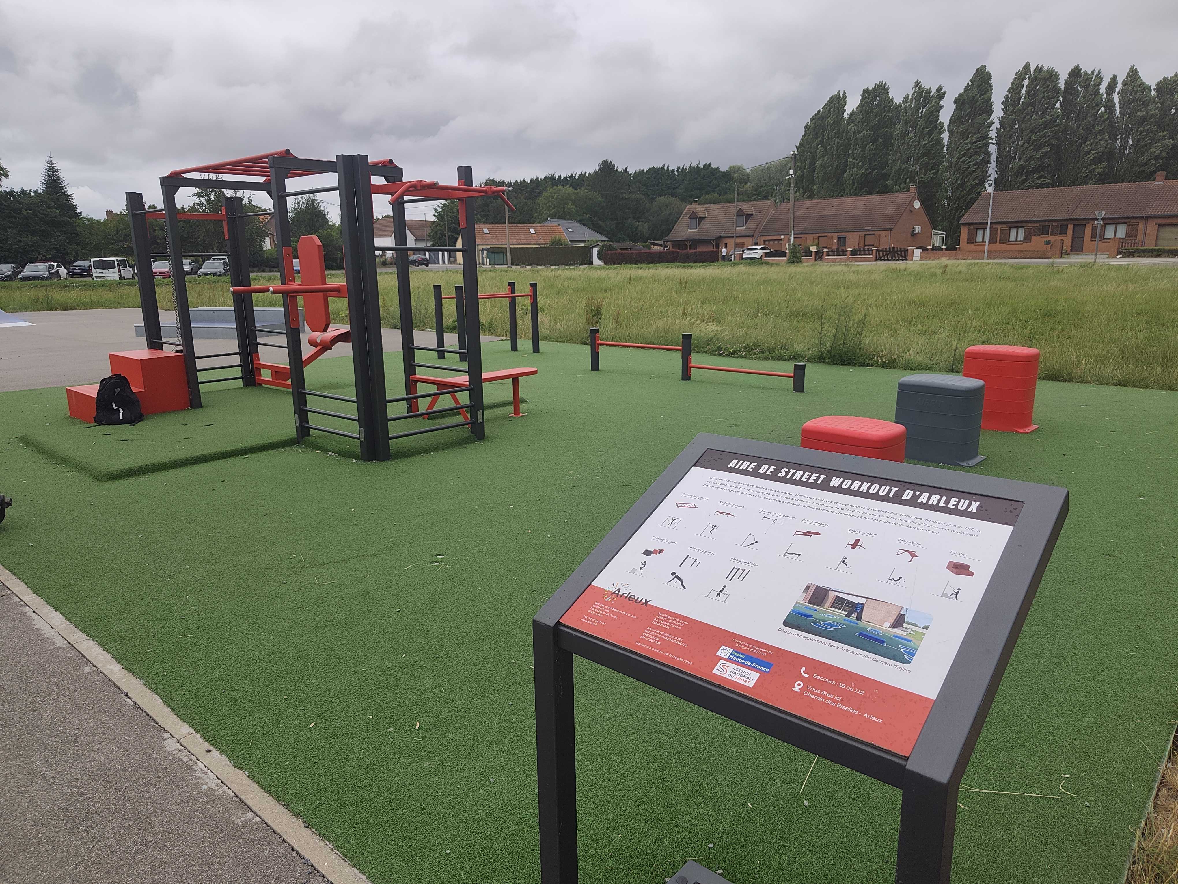 Aire de fitness extérieure AirFit installée à Arleux