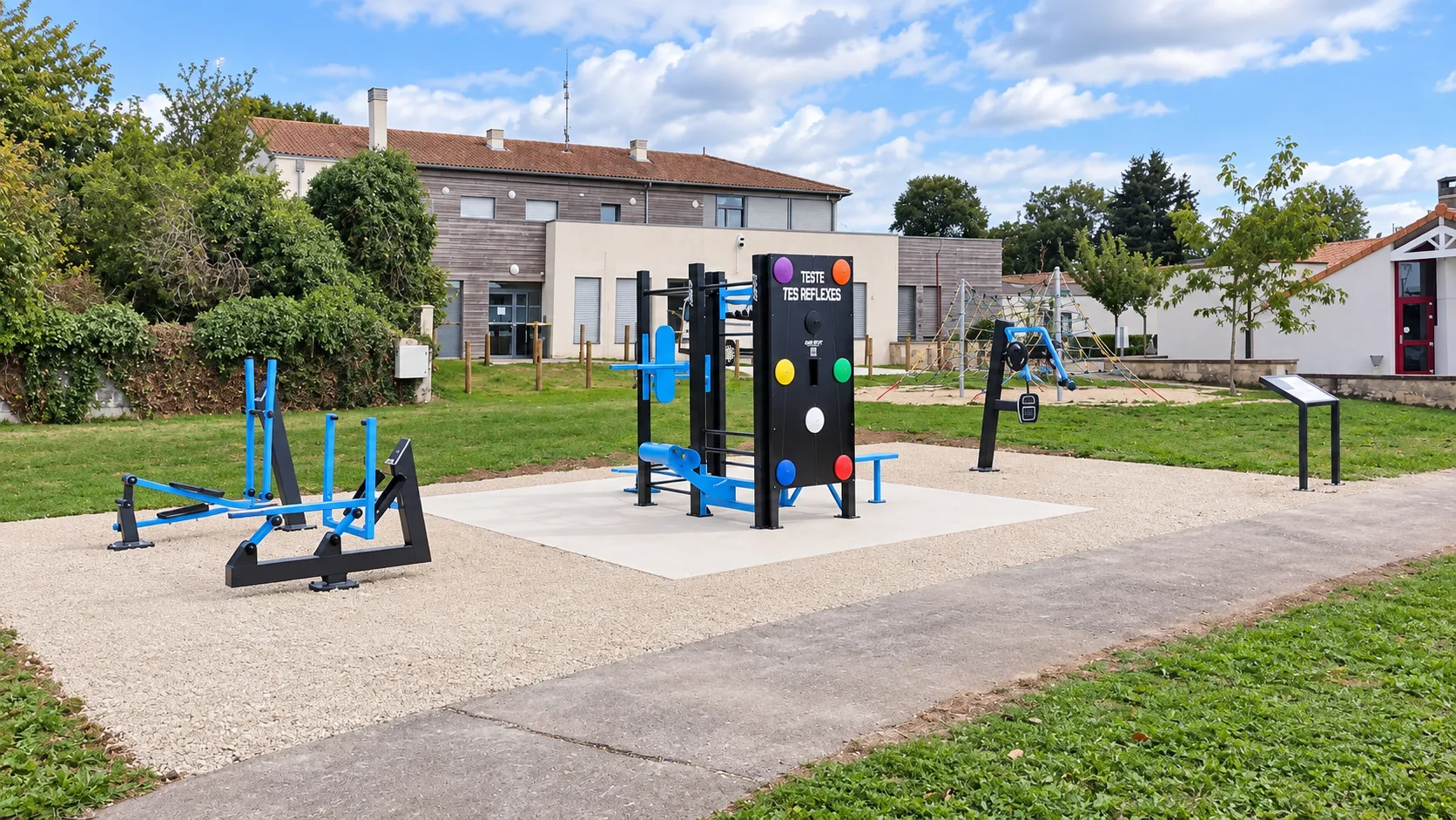 Aire de fitness extérieure AirFit en accès libre à Biard, dans la Vienne