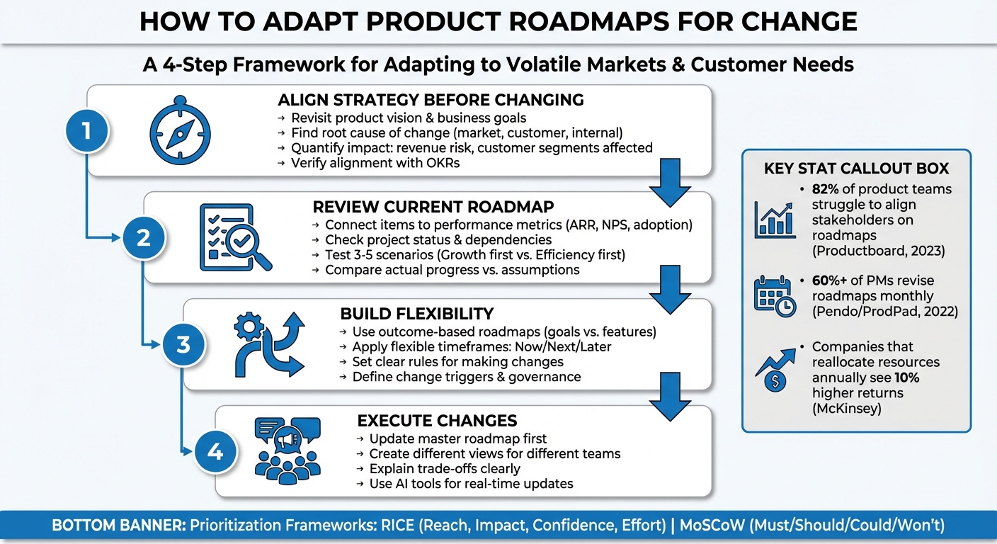4-Step Framework for Adapting Product Roadmaps to Change