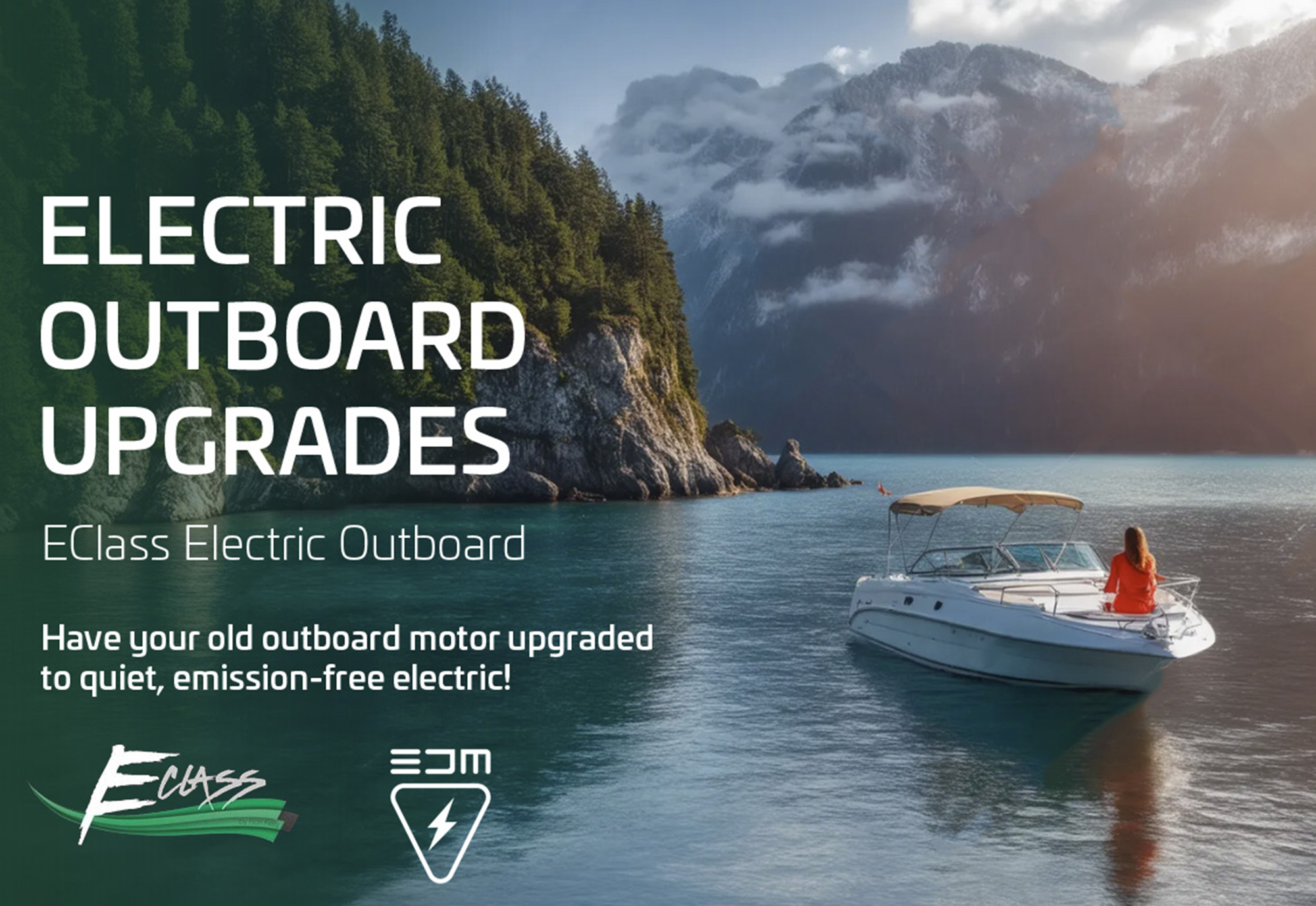 Upgrade your outboard motor to 100% Electric! ECLASS upgrad, installed by Electric Dream Machine