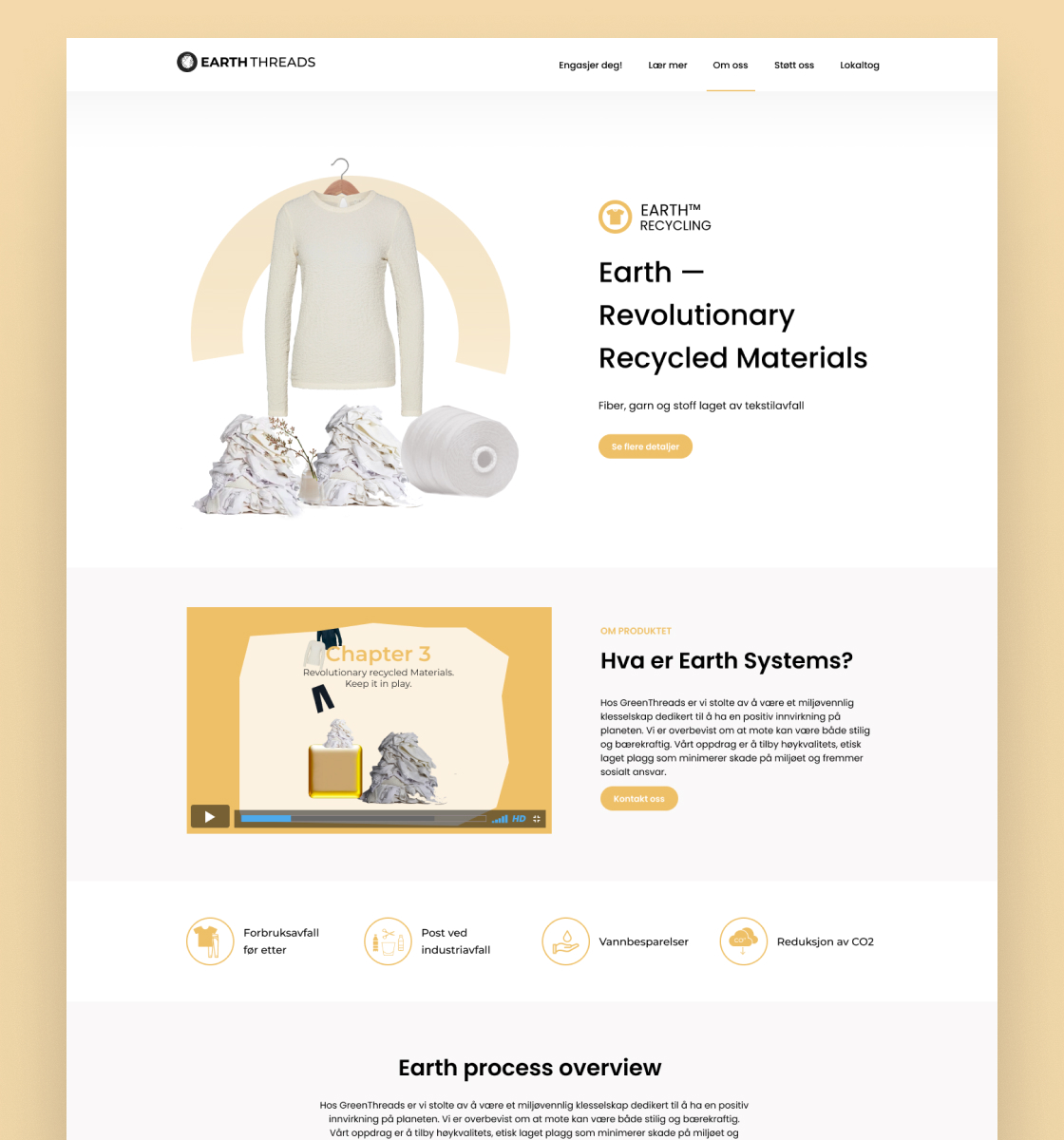 EarthThreads custom web design