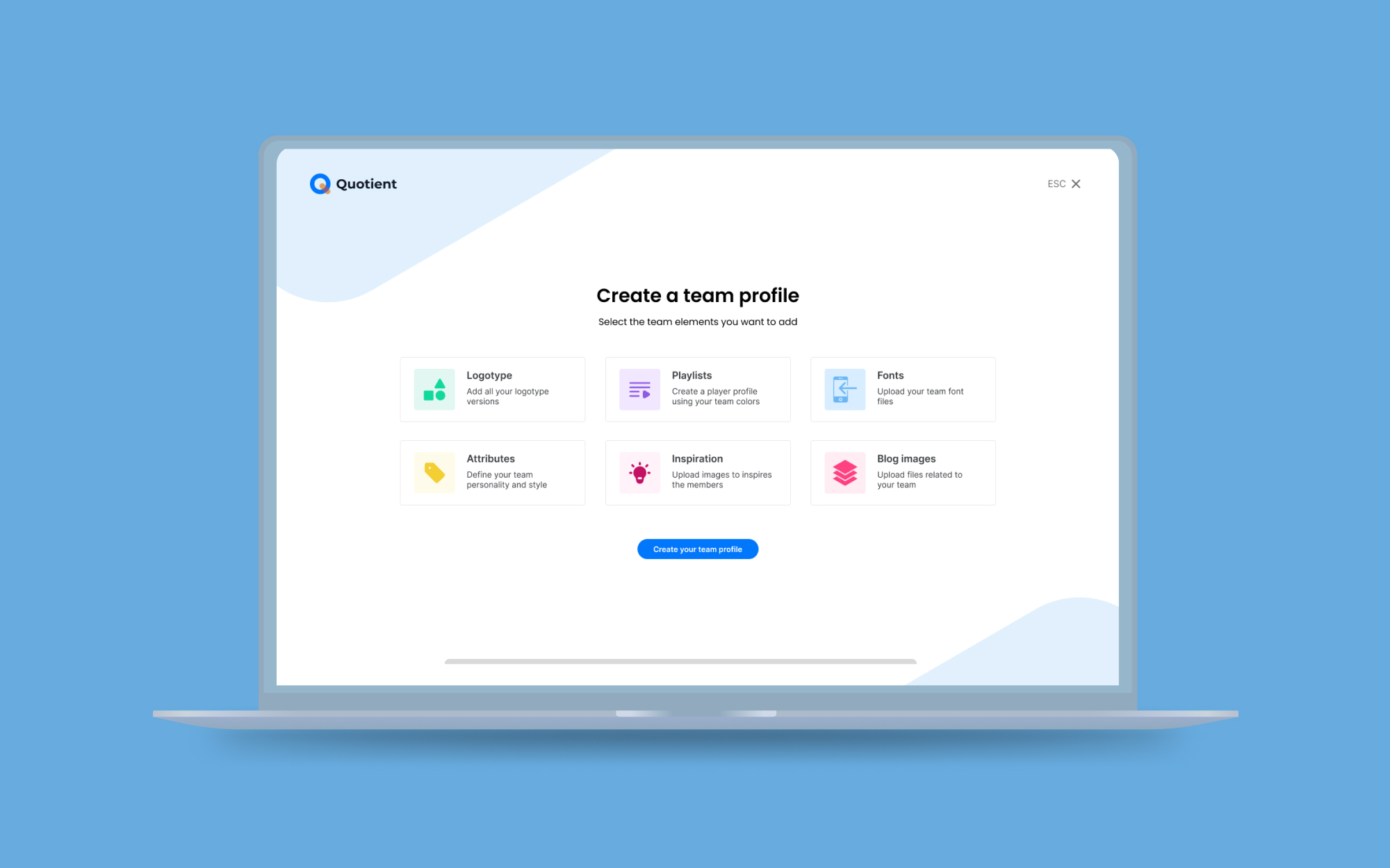 Tech company laptop design mockup