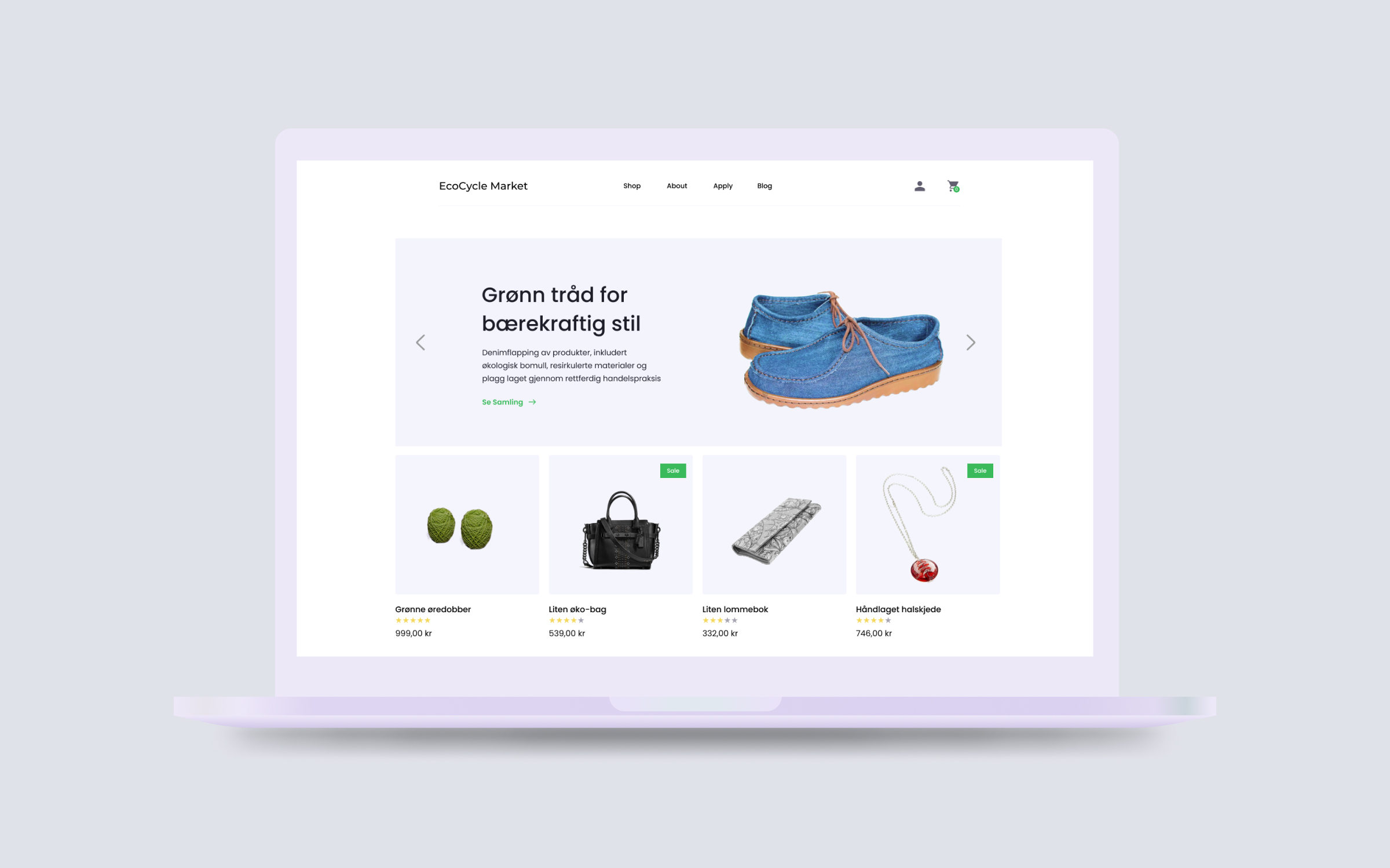 A brand page for EcoCycle Market's website