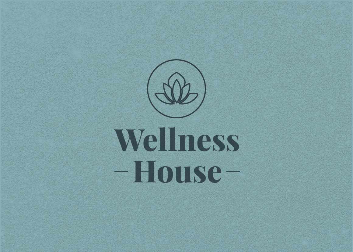 Wellness house logotype mockup