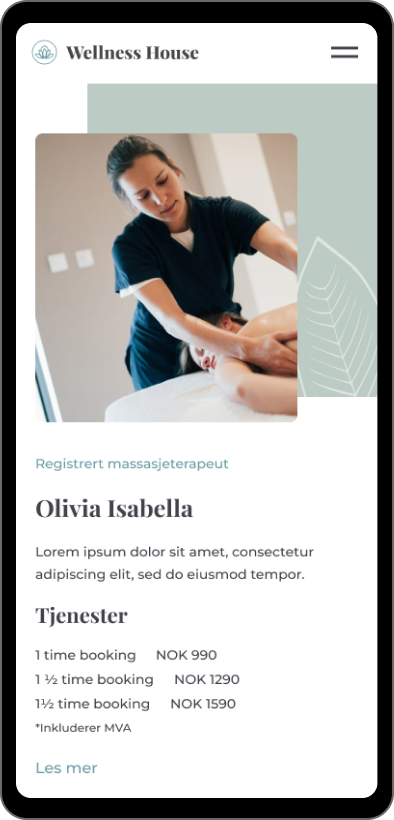 Mobile designs for a wellness company