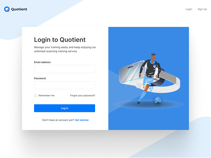 Quotitent's custom dashboard design