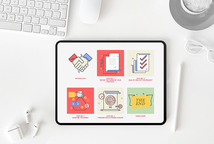 Client onboarding toolkit on ipad