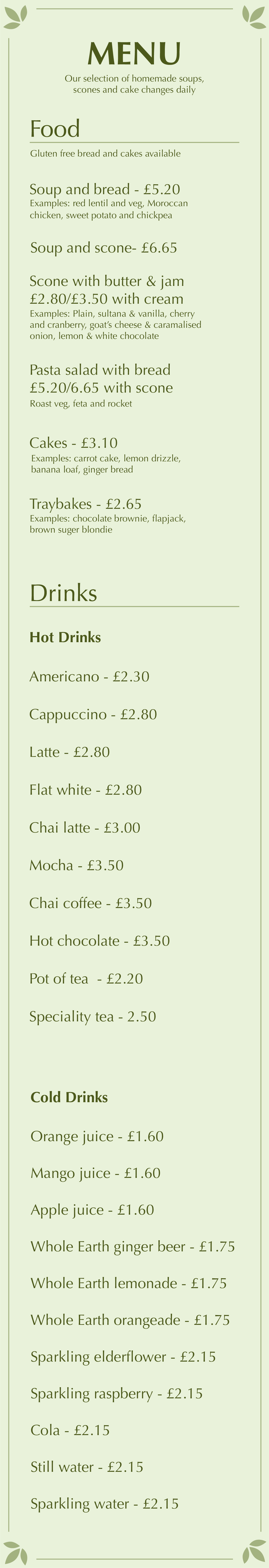Menu mobile