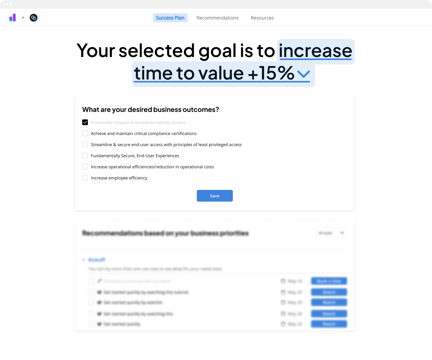Success plans