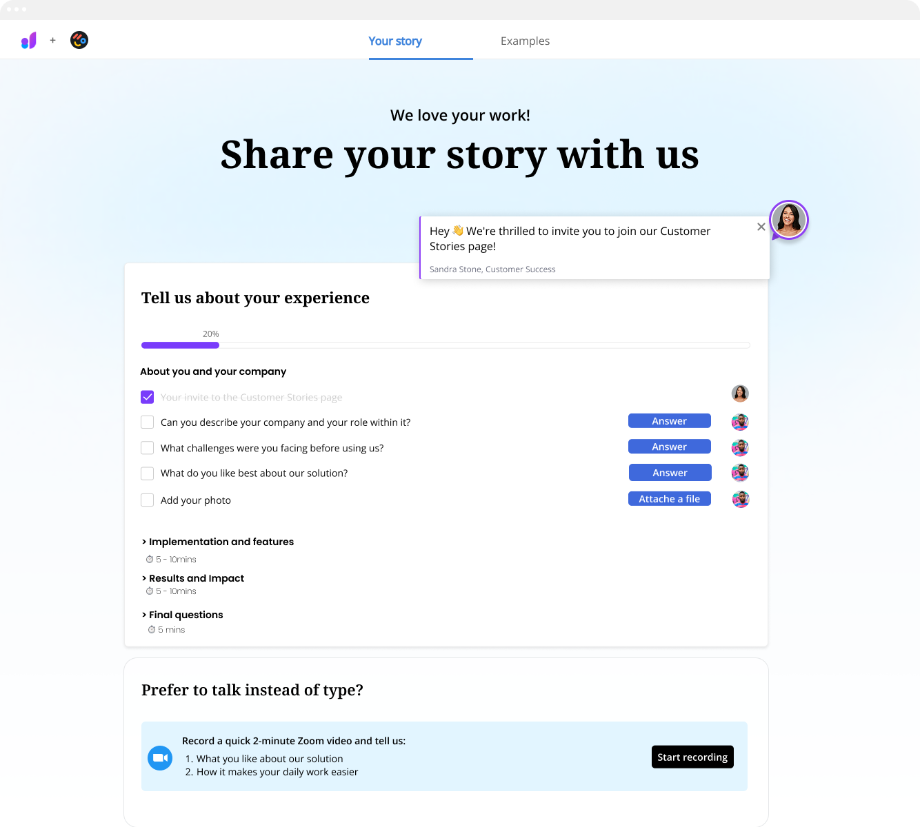 Onboarding Hub Tech Touch