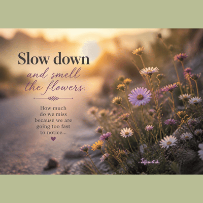 Slowing down - seeing all
