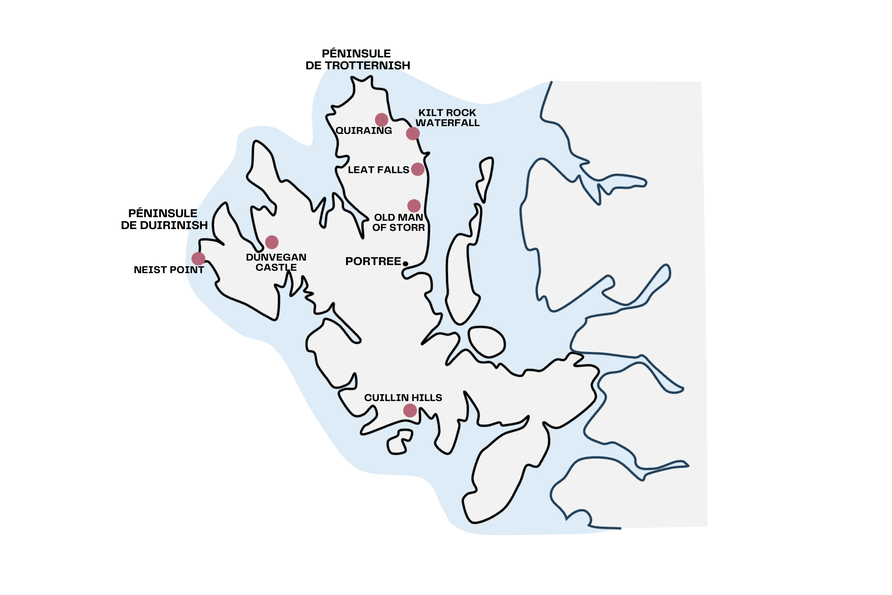 Carte de l'île de Skye