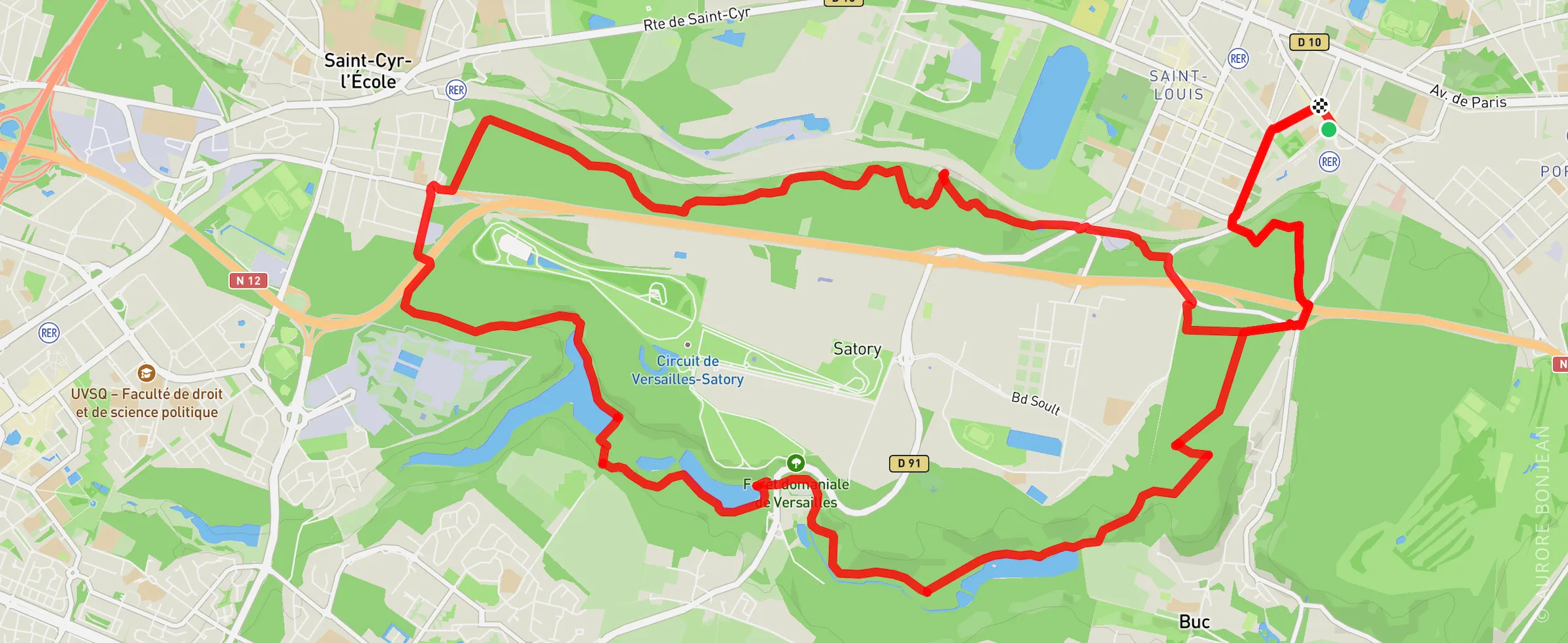 Randonnée autour des étangs de la Bièvre trace