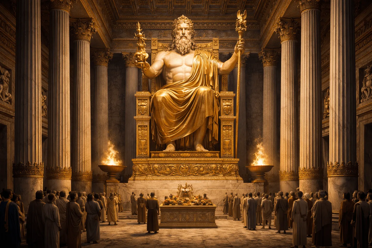 Statue de Zeus à Olympie