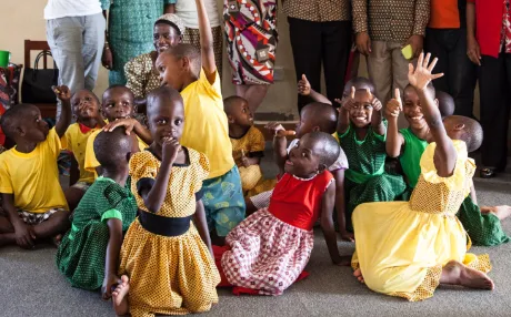 Happy children from the Kibaha orphanage.