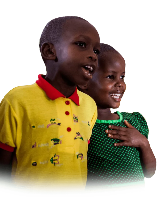 Two children from the orphanage in Kibaha in Tanzania.