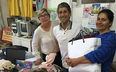 Petra Hammelmann & Humberto Delmagro helping out in the LEP office.