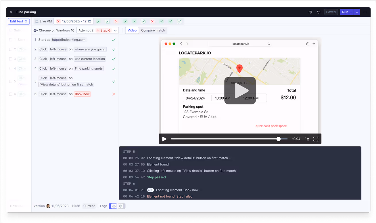 Use video and logs to easily debug