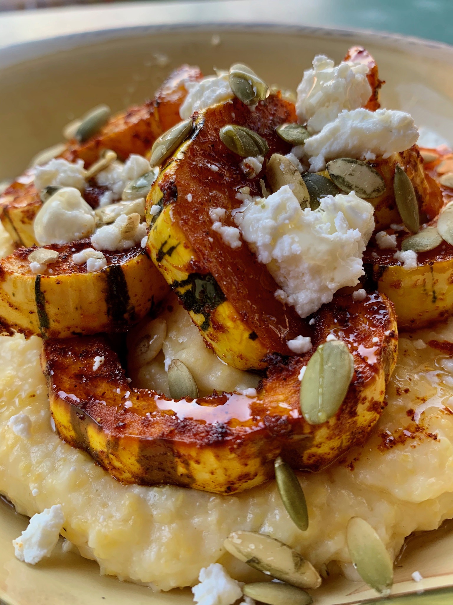 Smoky Squash with Goat Cheese Polenta