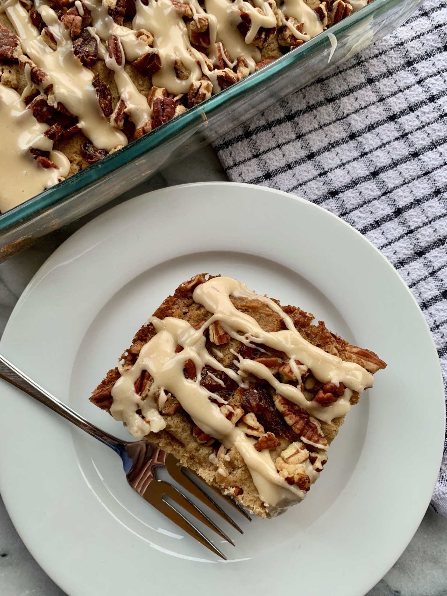 Salted Maple Date Cake