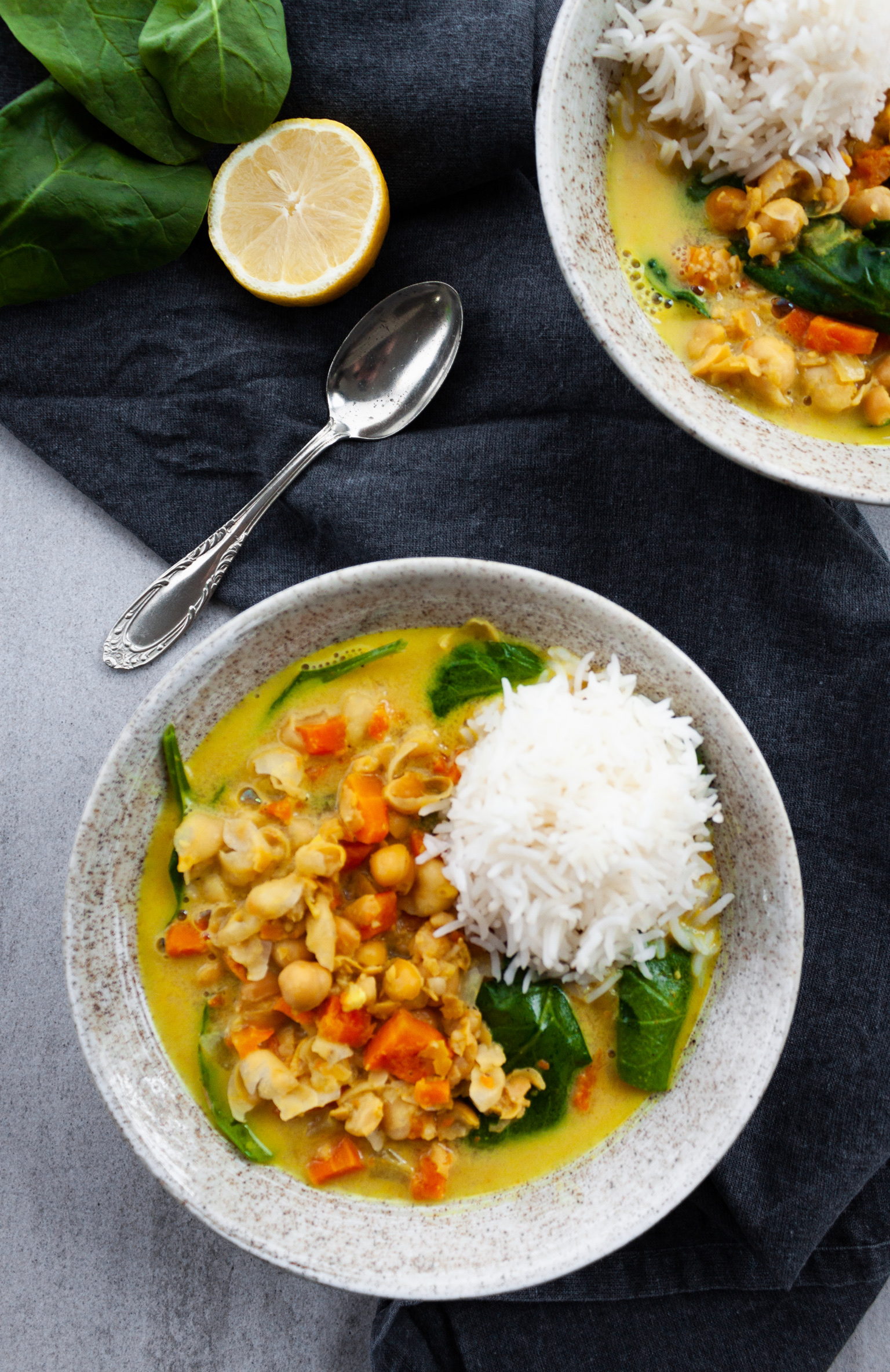 Lemon Curry Chickpea Soup