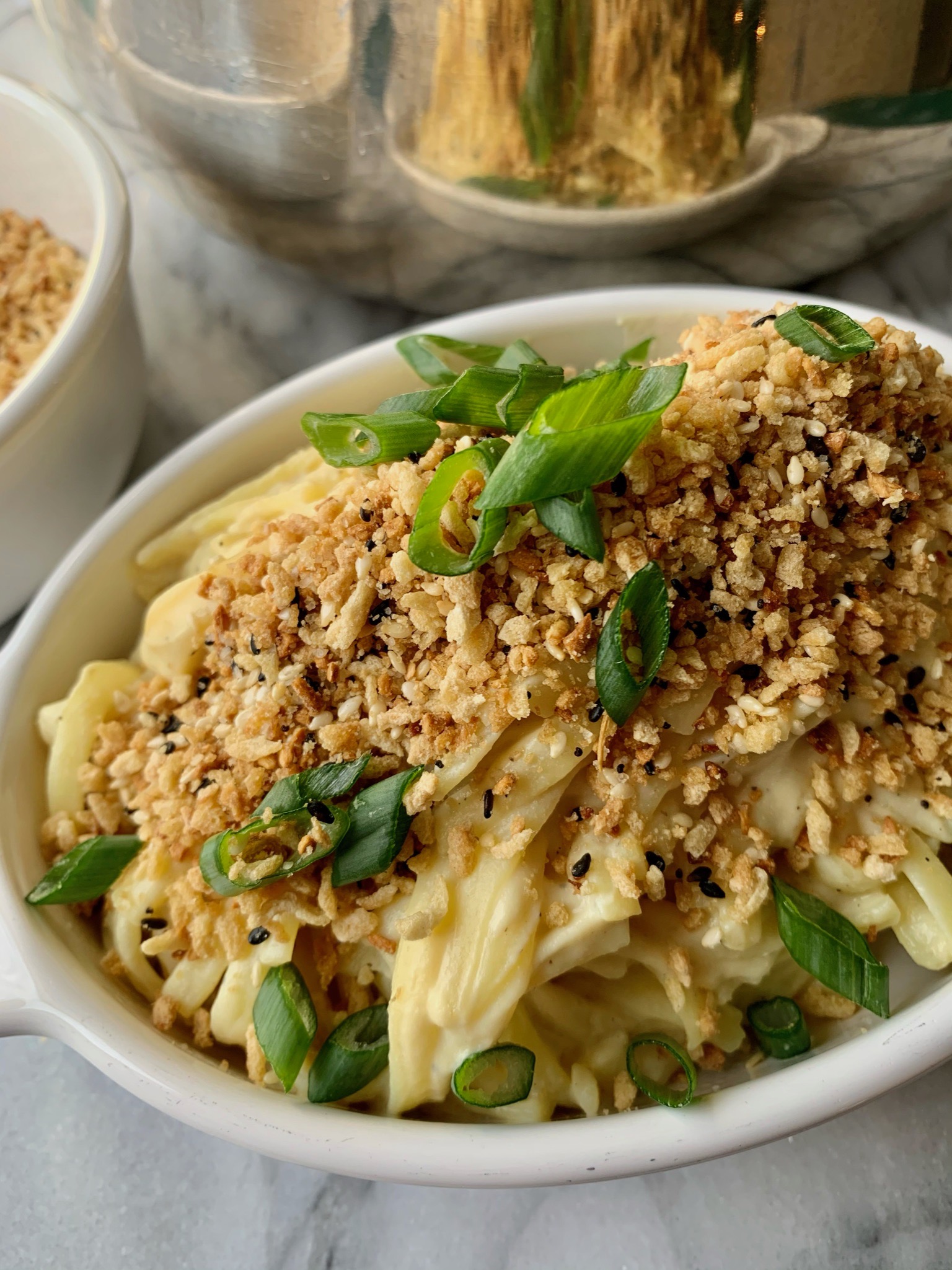 Vegan Everything Bagel Spaghetti