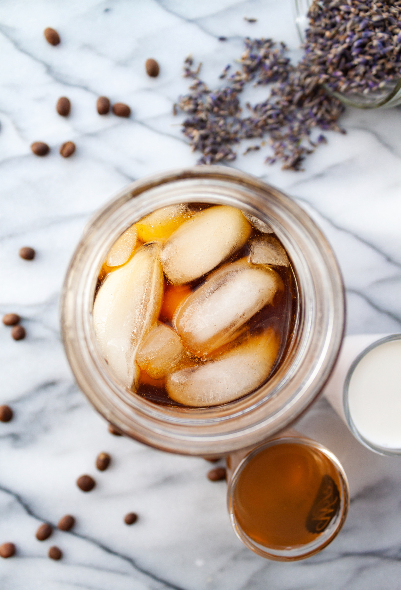 Lavender-Cardamom Cold Brew Latte