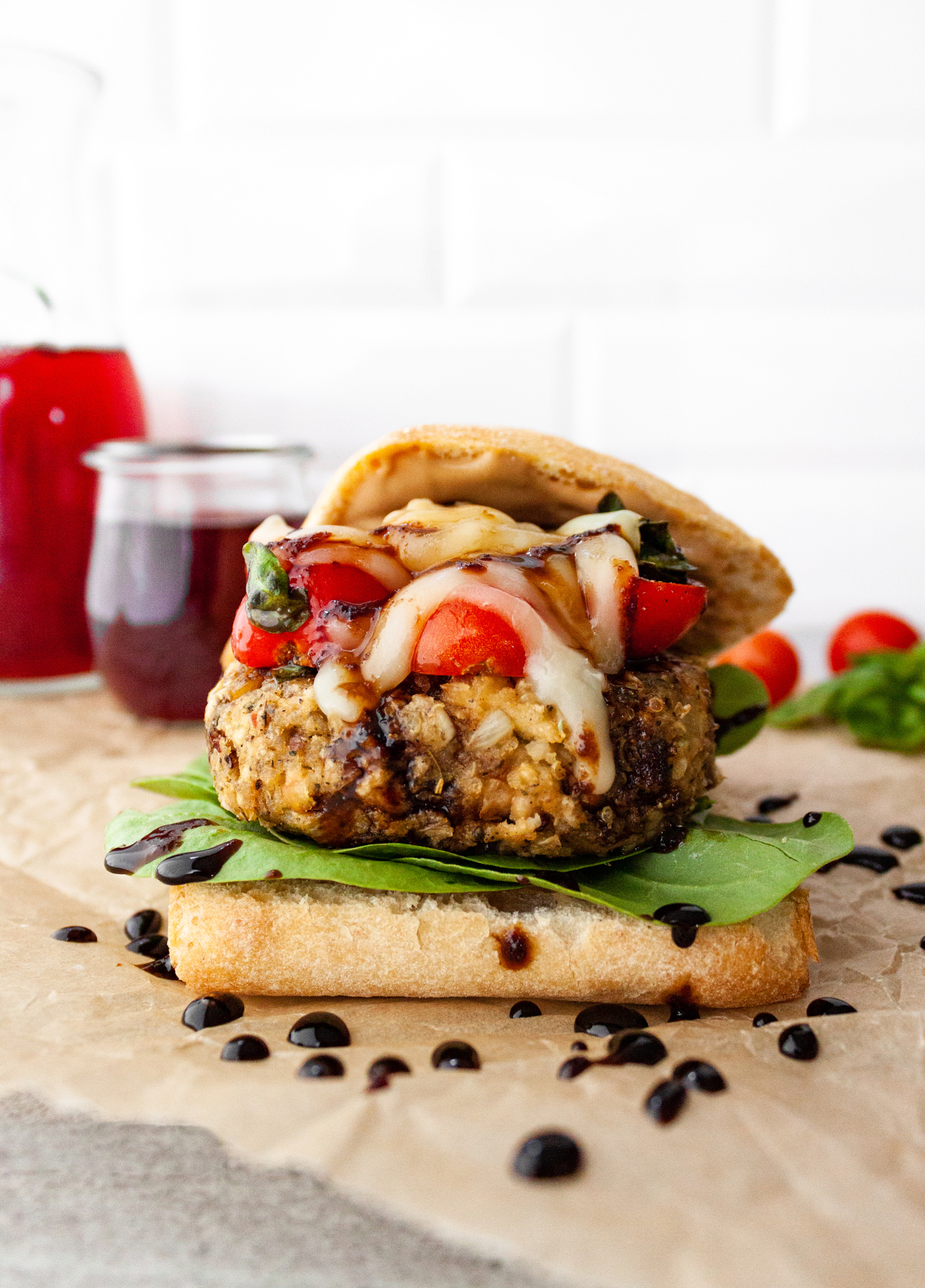 White Bean Caprese Burgers