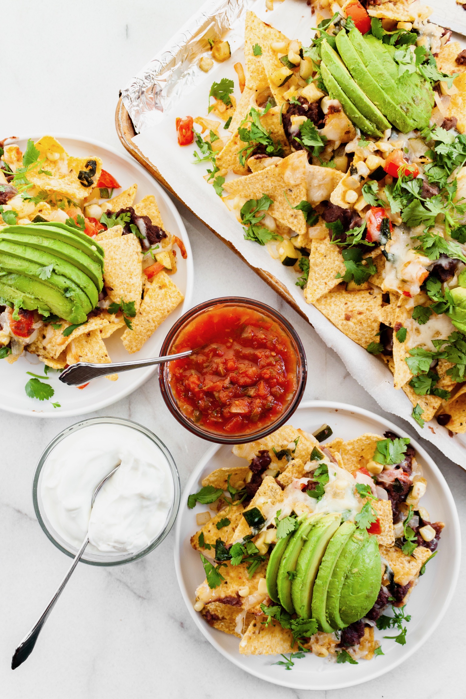 Loaded Summer Veggie Nachos