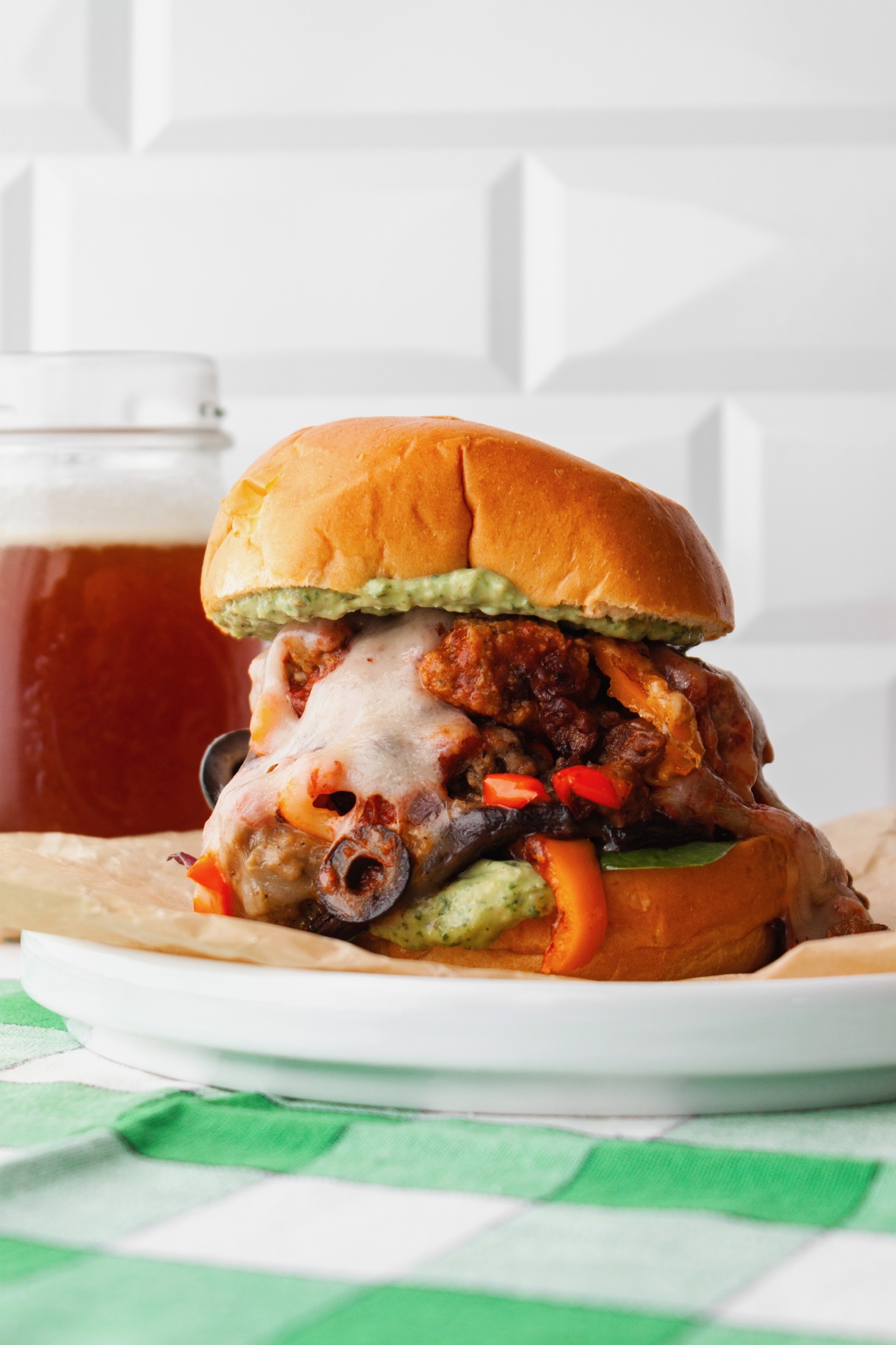 Pizza Stuffed Mushroom Burgers