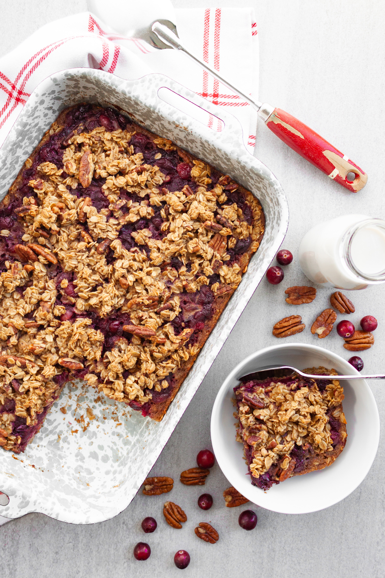 Cranberry Sauce Baked Oatmeal