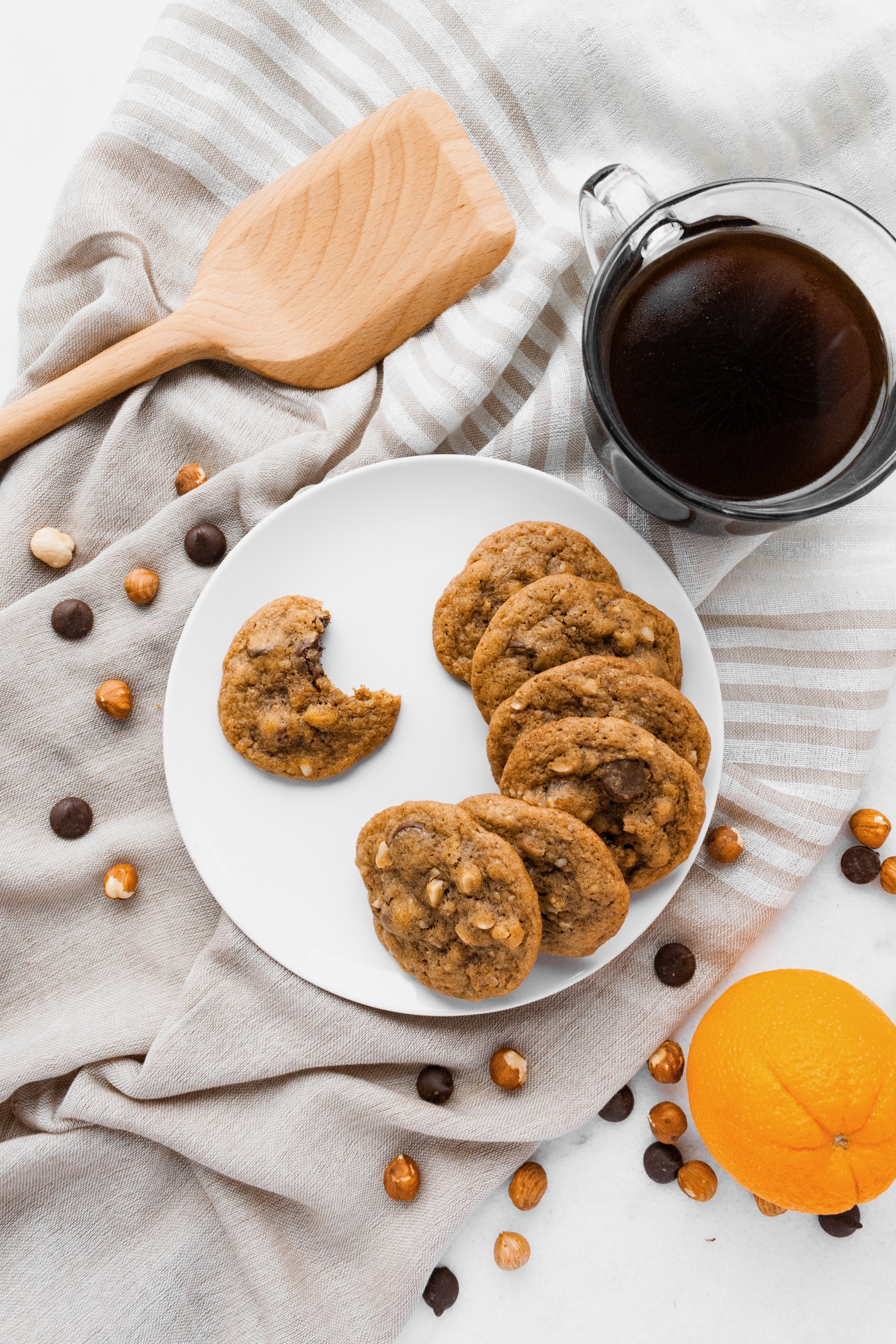 Orange Hazelnut Espresso Chocolate Chip Cookies