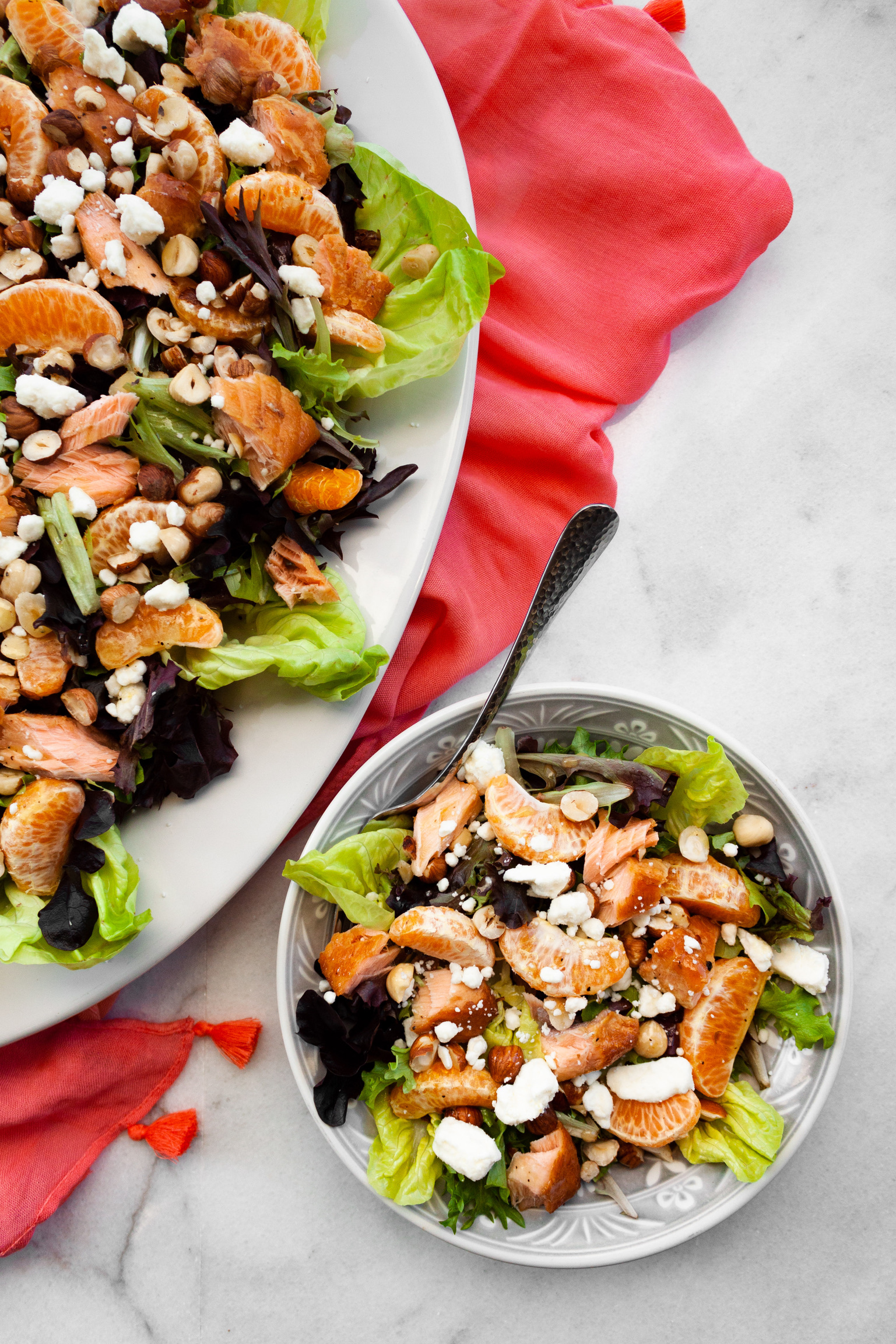 Orange, Hazelnut, Smoked Salmon Salad