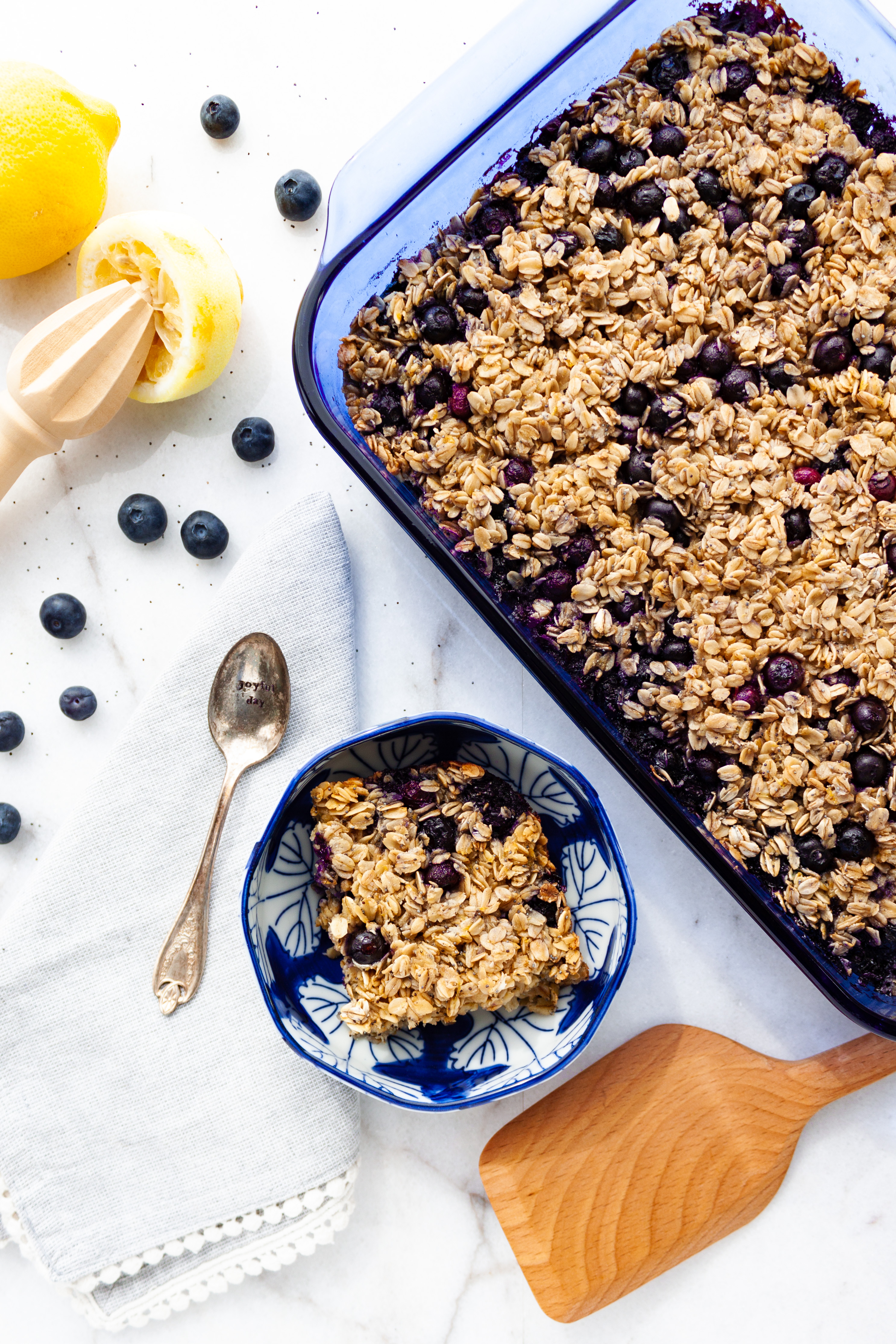 Blueberry Lemon Poppyseed Baked Oatmeal