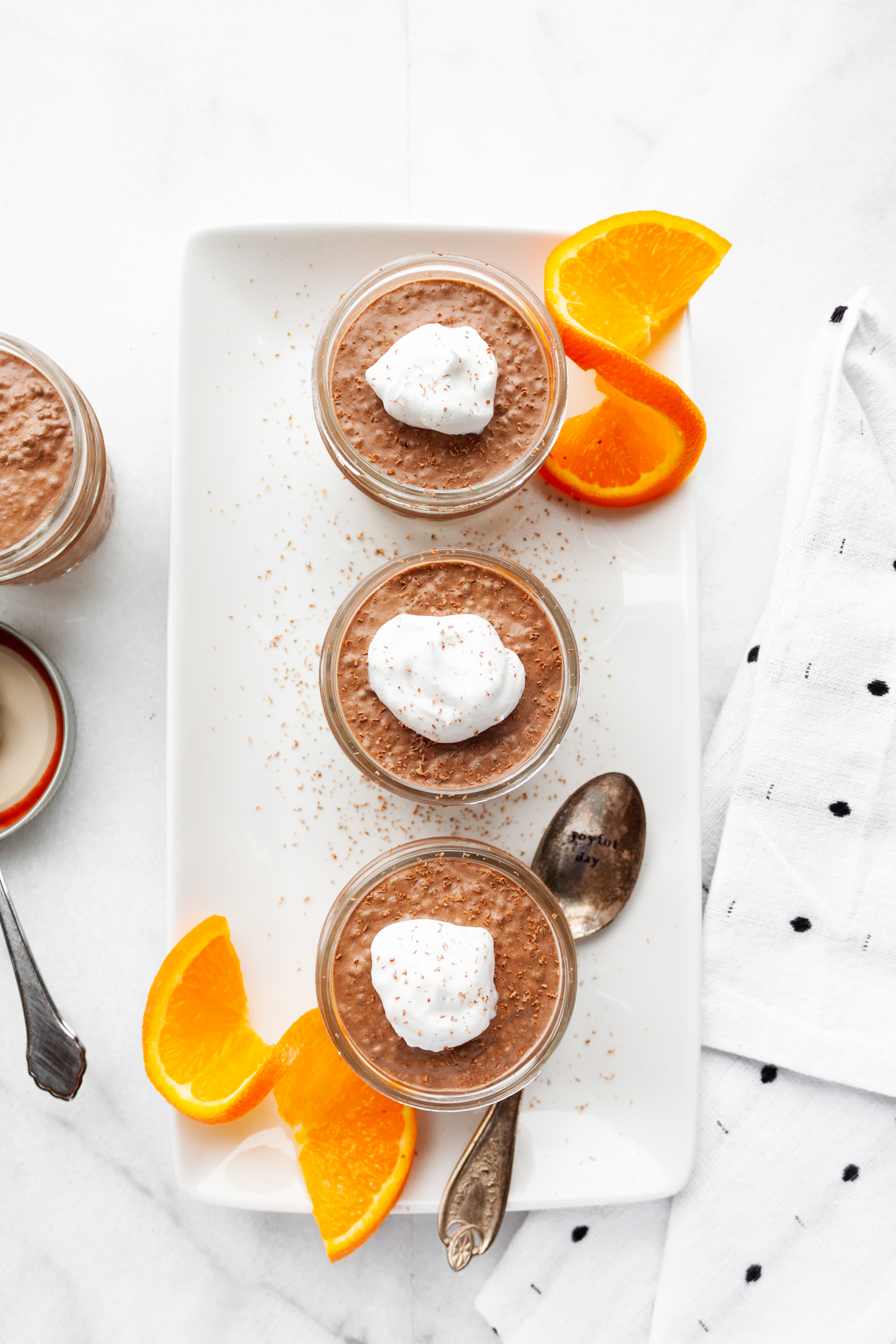 Orange Chocolate Chia-Flax Pudding