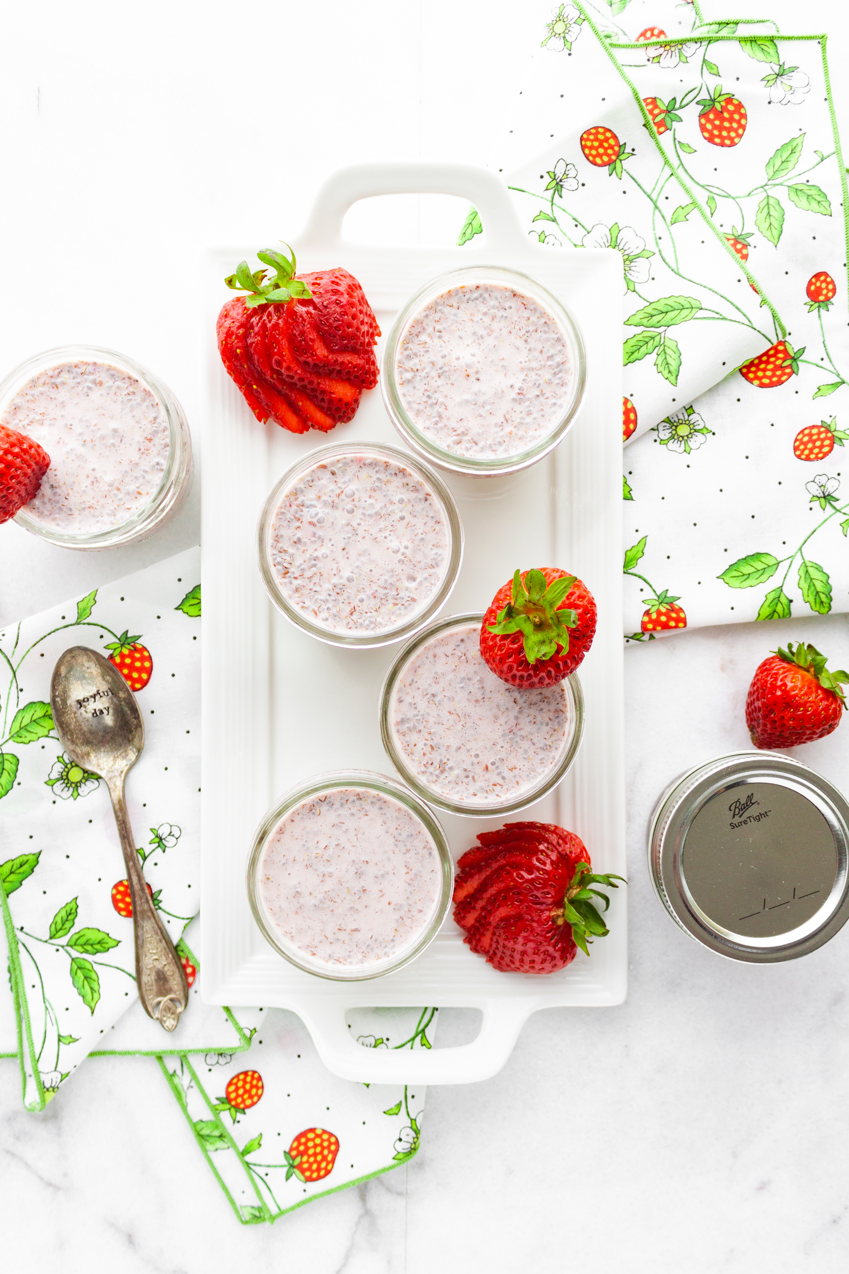 Strawberry Chia-Flax Pudding
